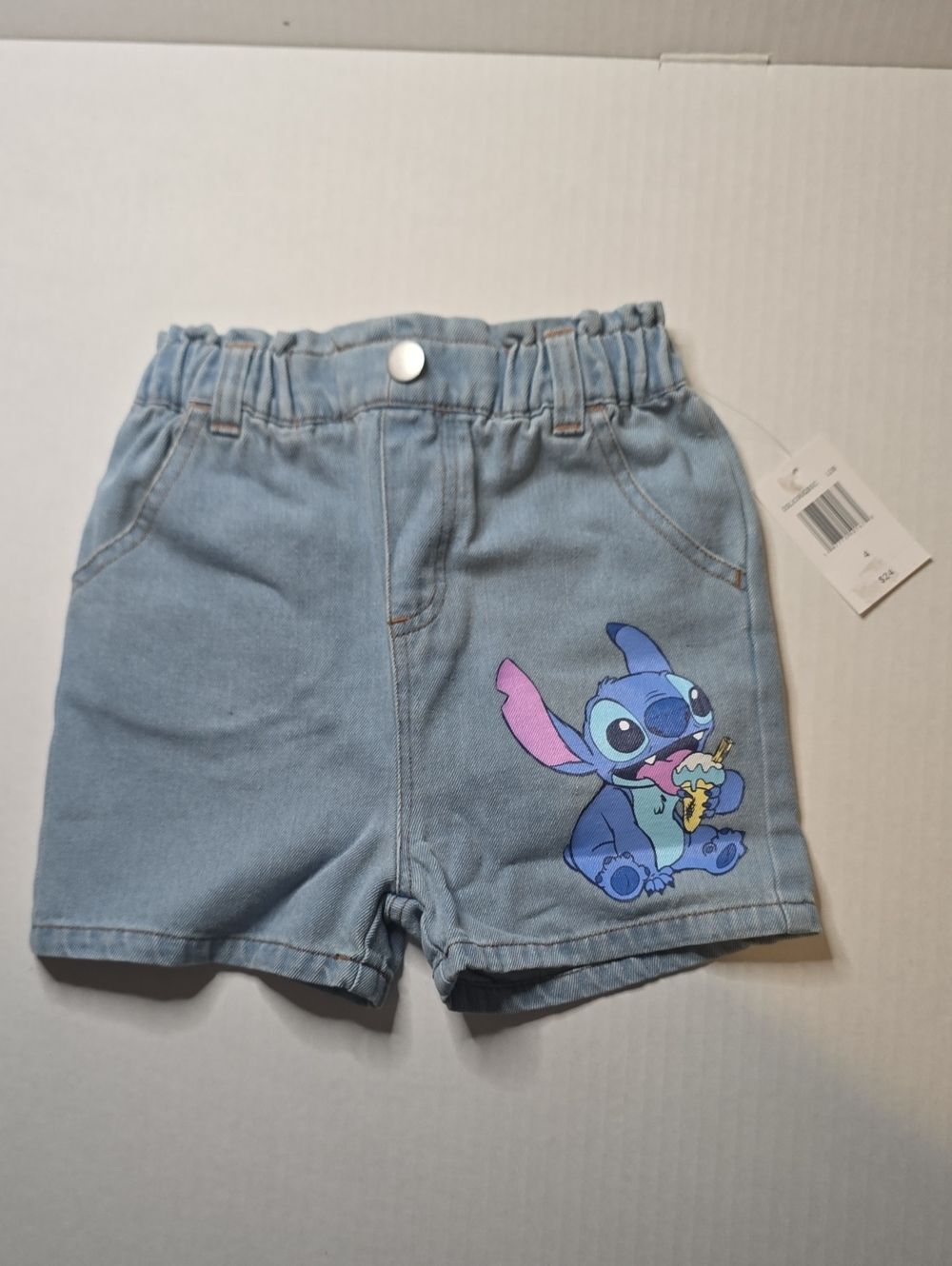 Girls Stitch Pull On Jean Shorts Size 4